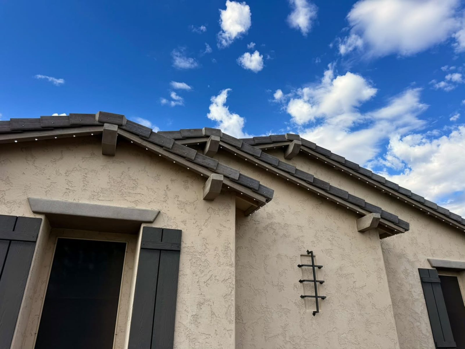 Daytime view showing the track blends into the roofline